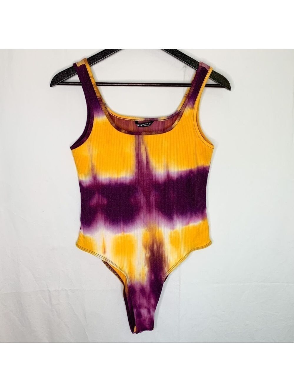 🦩 SHEIN Ribbed Tie dye Thong Bodysuit (🦩2 for $25)